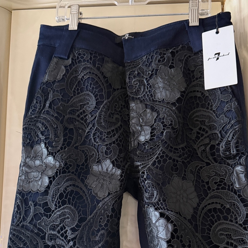 7 for all mankind women dress pants navy blue brand new